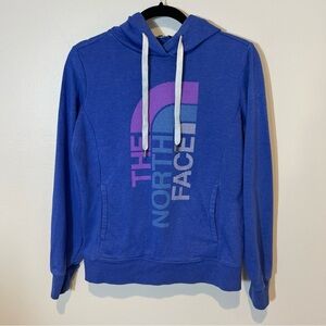 The North Face Womens Logo Pullover Hoodie Sweatshirt‎ Campfire Size Small EUC